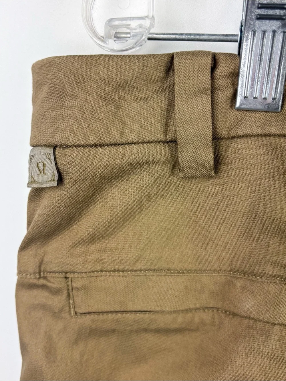 Lululemon ABC Commission Slim Fit Swift Cotton Chino Pants Artifact Khaki 34 Men